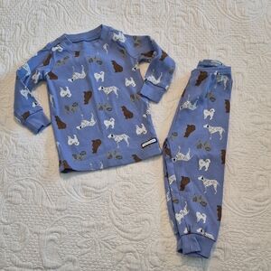 Janie and Jack boys 18 - 24 months blue dog design pajama set VGUC